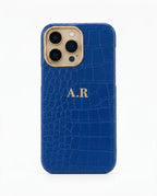 Croc Texture Gold Trim Personalised Case