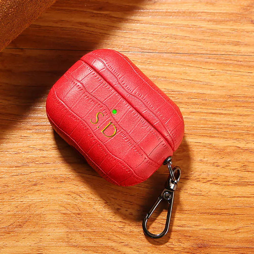 Croc Texture Personalised AirPod Case