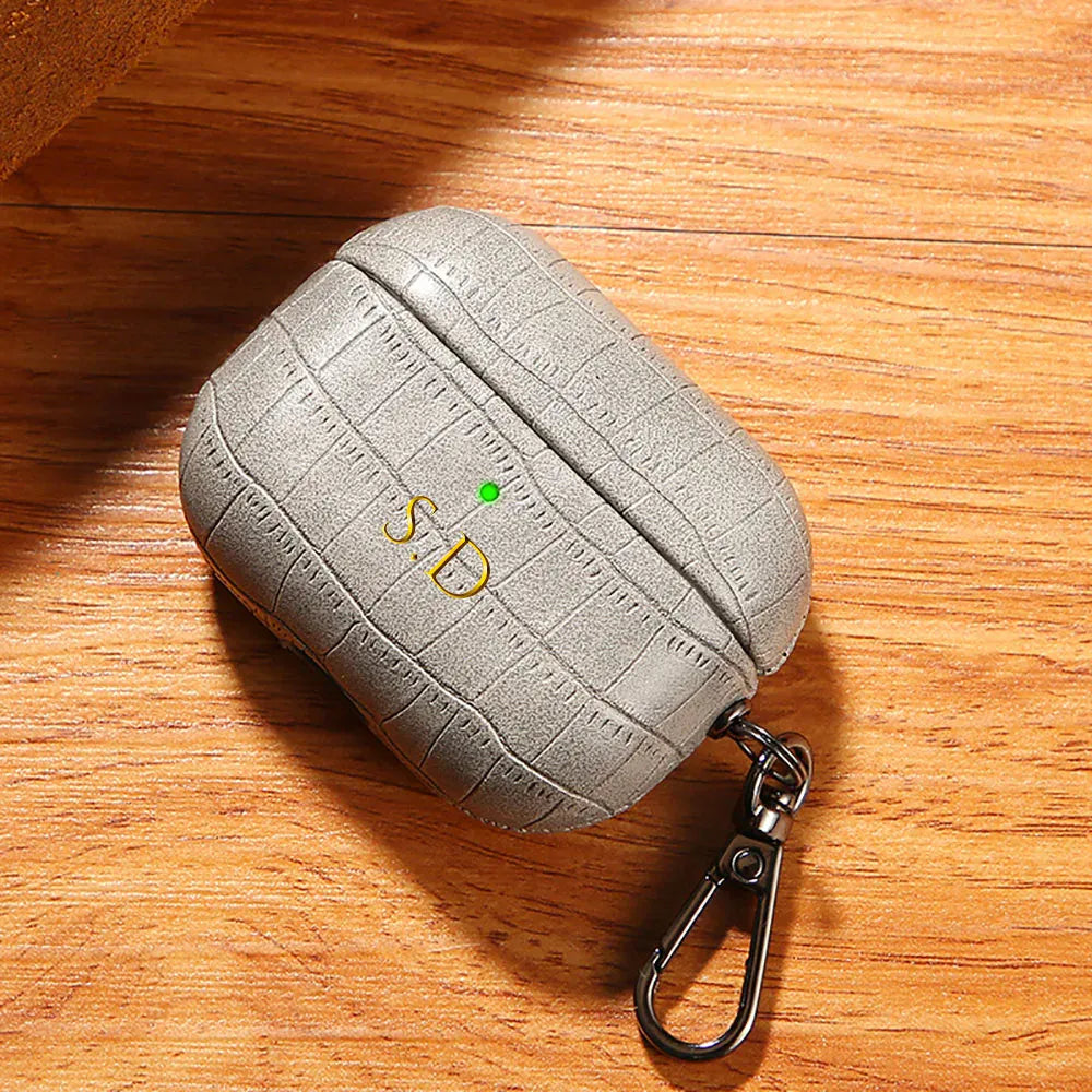 Croc Texture Personalised AirPod Case