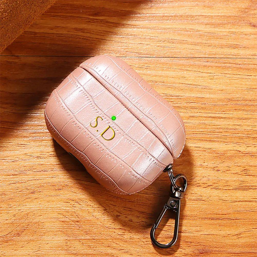 Croc Texture Personalised AirPod Case