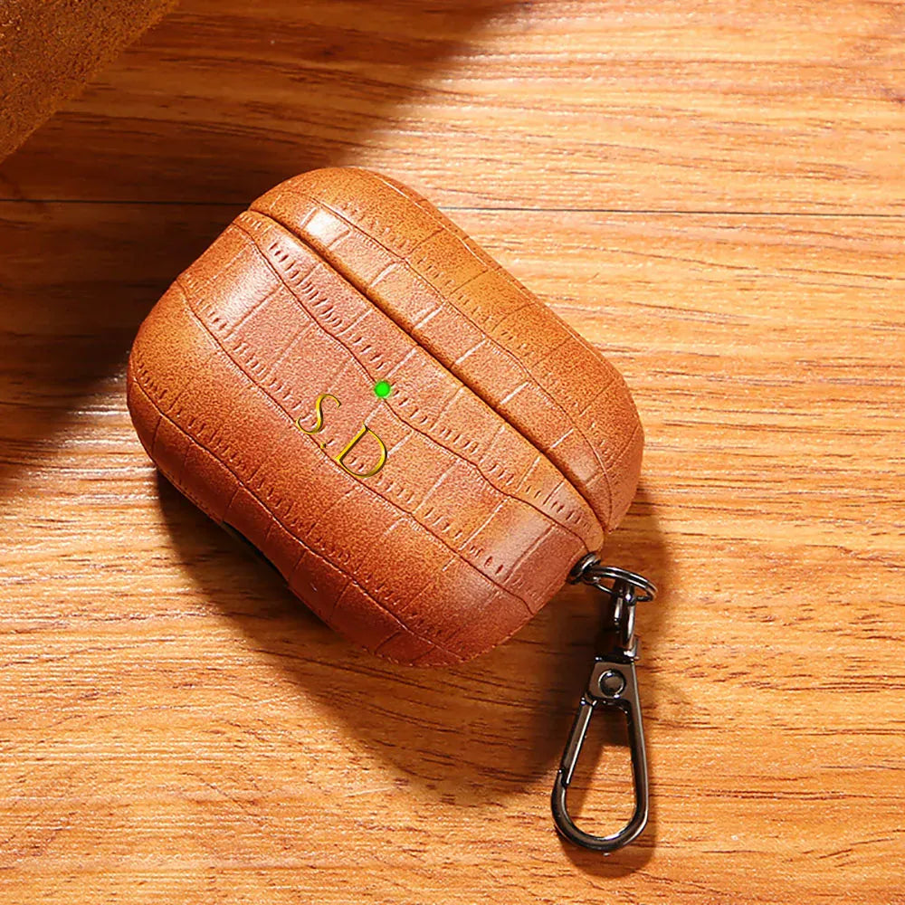 Croc Texture Personalised AirPod Case