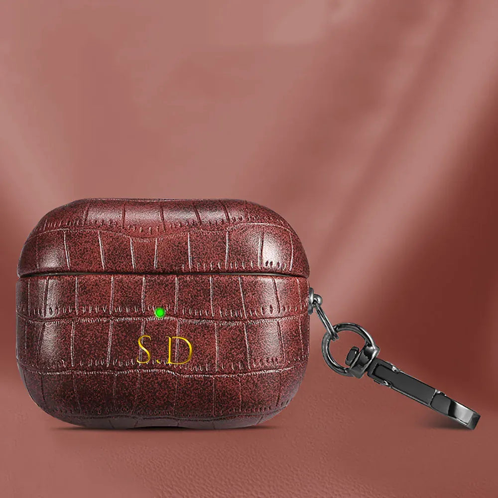 Croc Texture Personalised AirPod Case