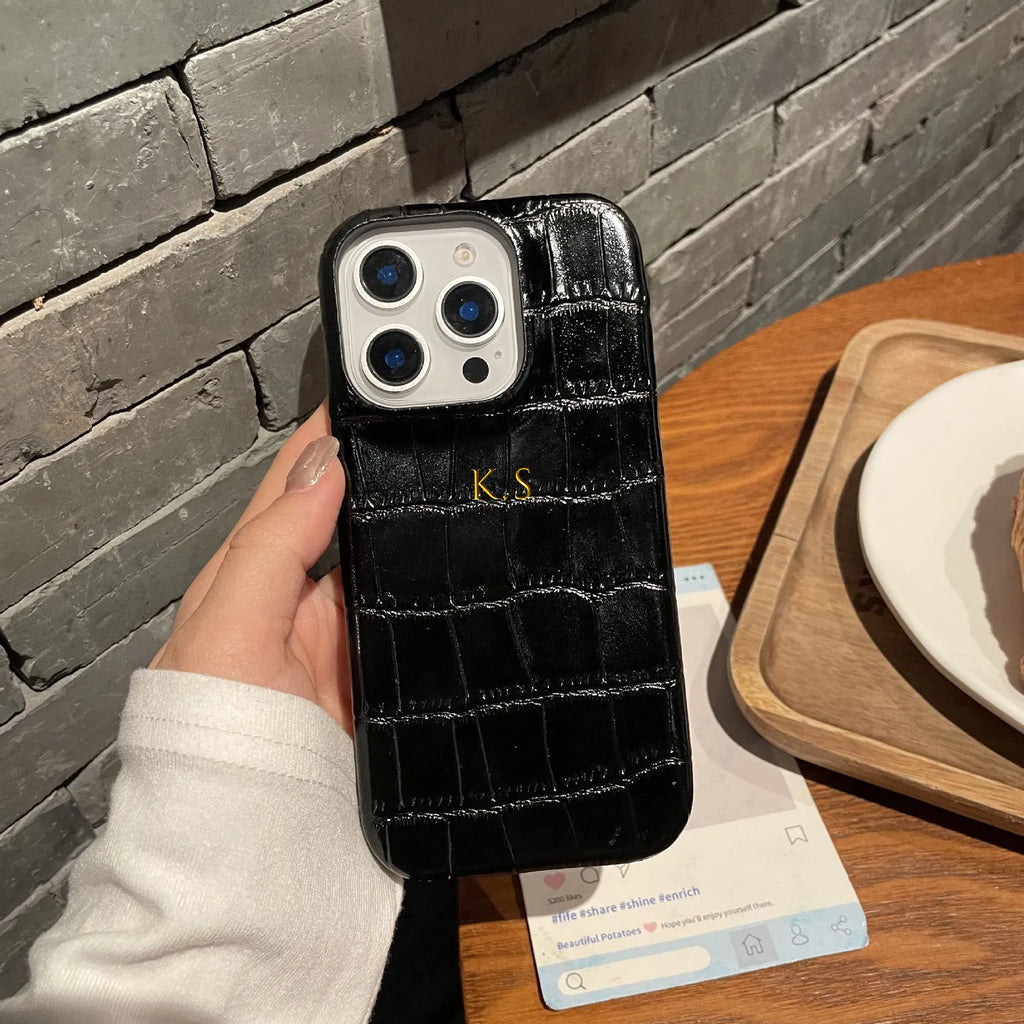Croc Texture Personalised Case