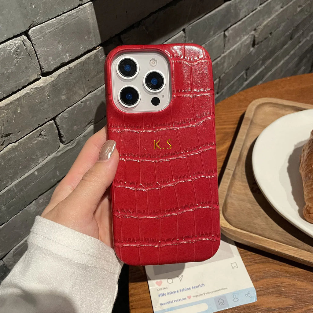 Croc Texture Personalised Case