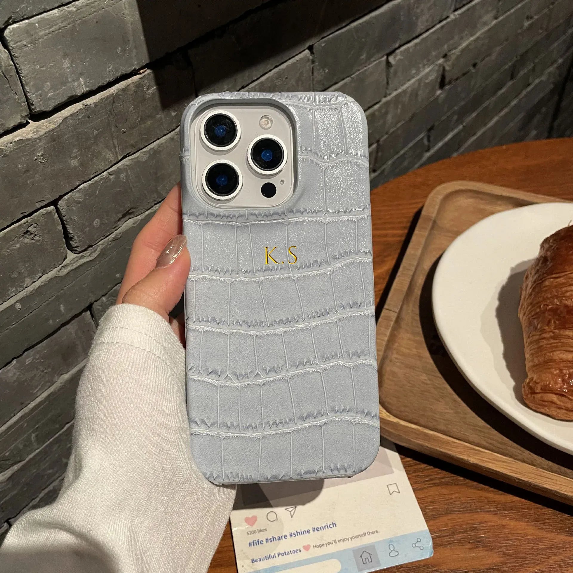 Croc Texture Personalised Case