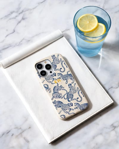 Leopard Print Pebble Grain Personalised Case