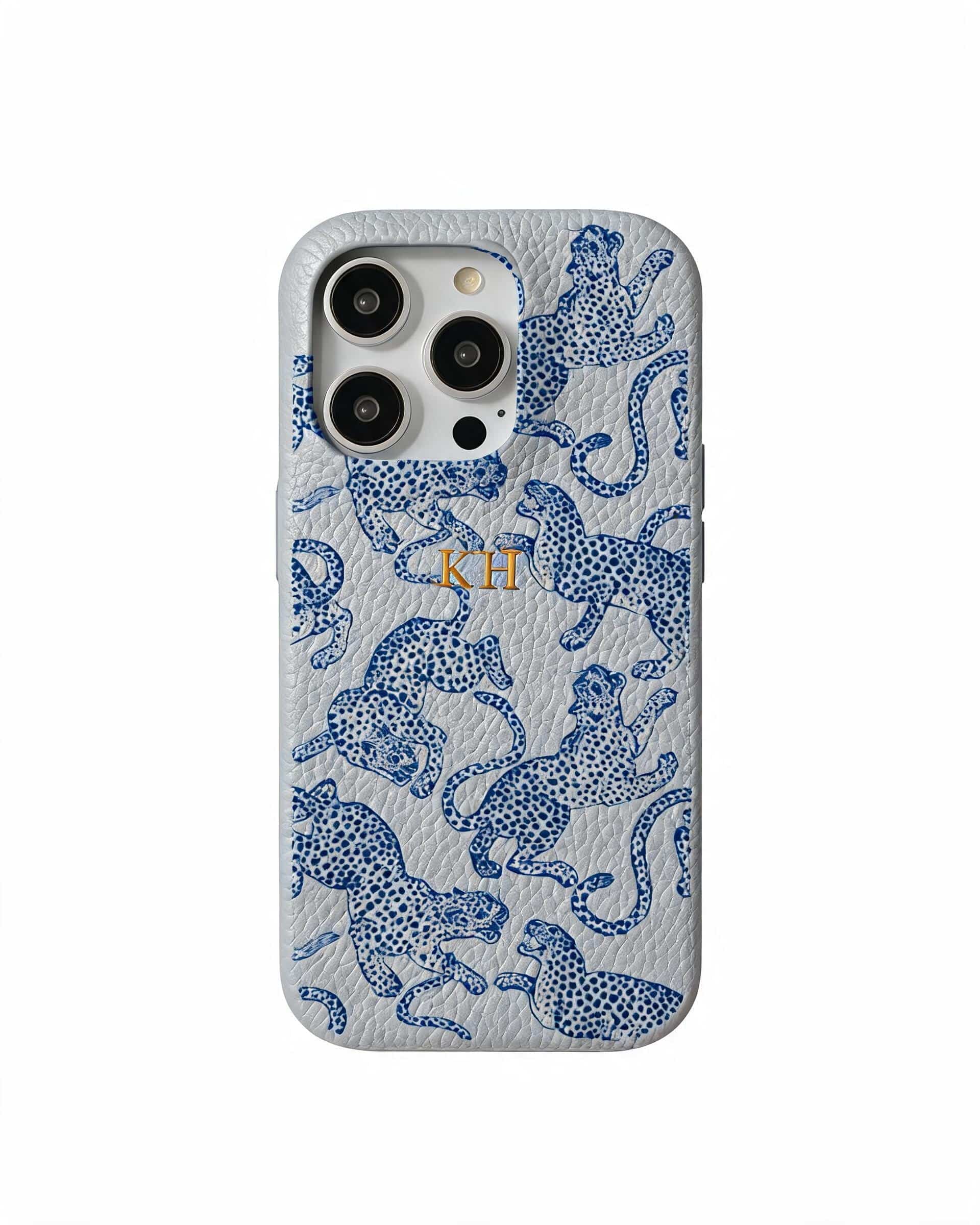 Leopard Print Pebble Grain Personalised Case