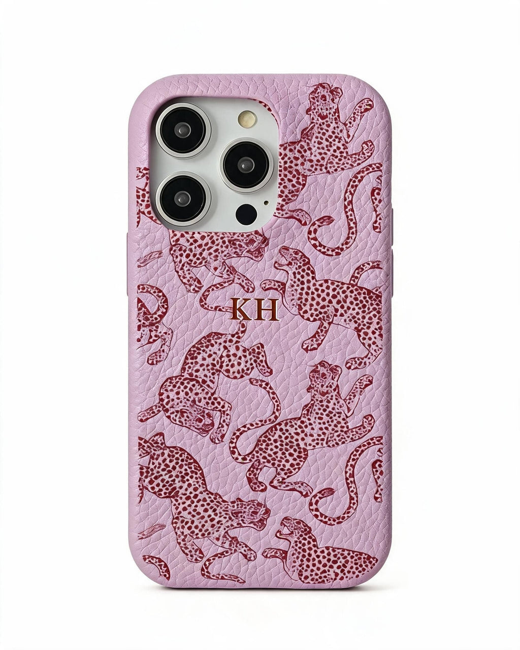 Leopard Print Pebble Grain Personalised Case