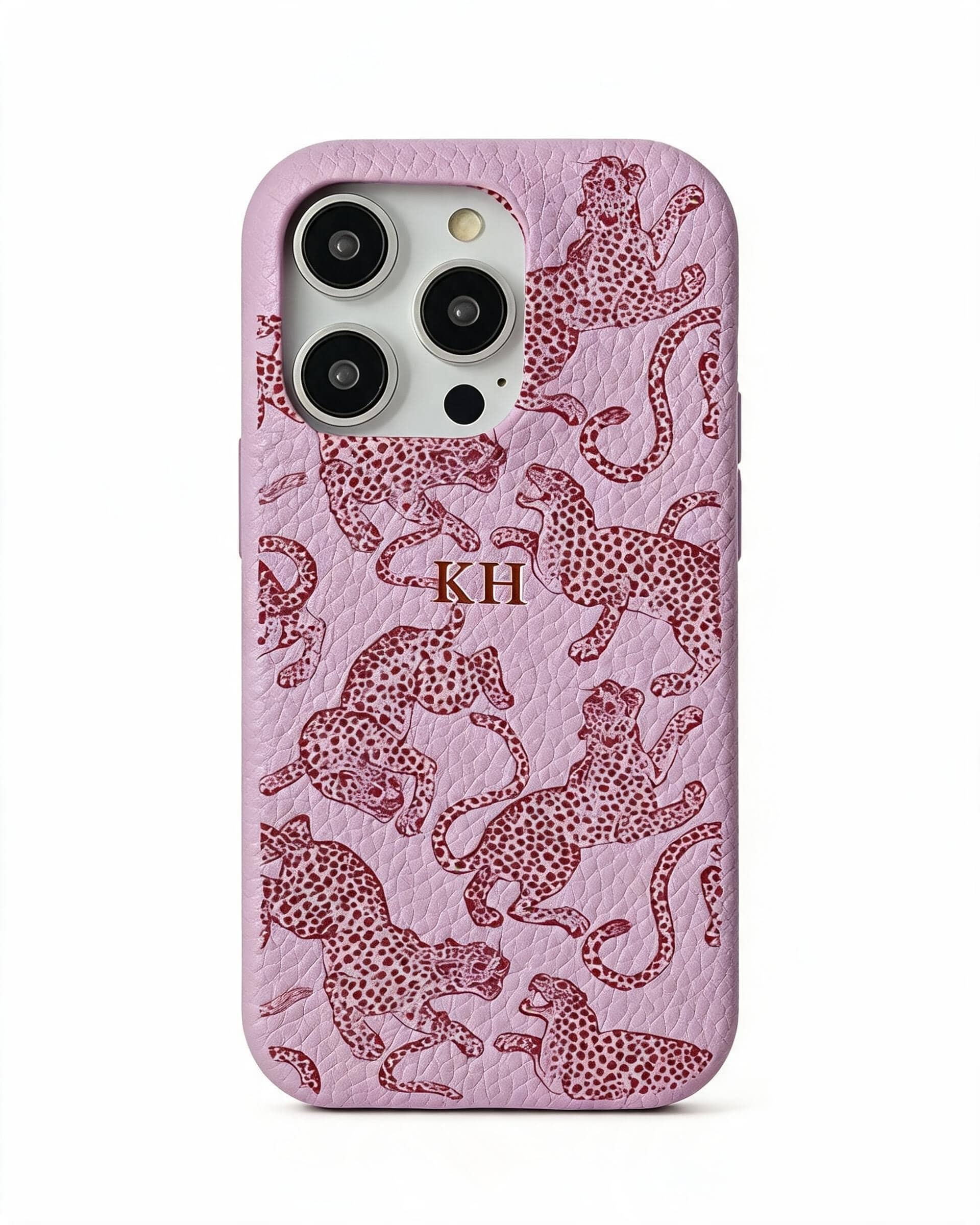 Leopard Print Pebble Grain Personalised Case
