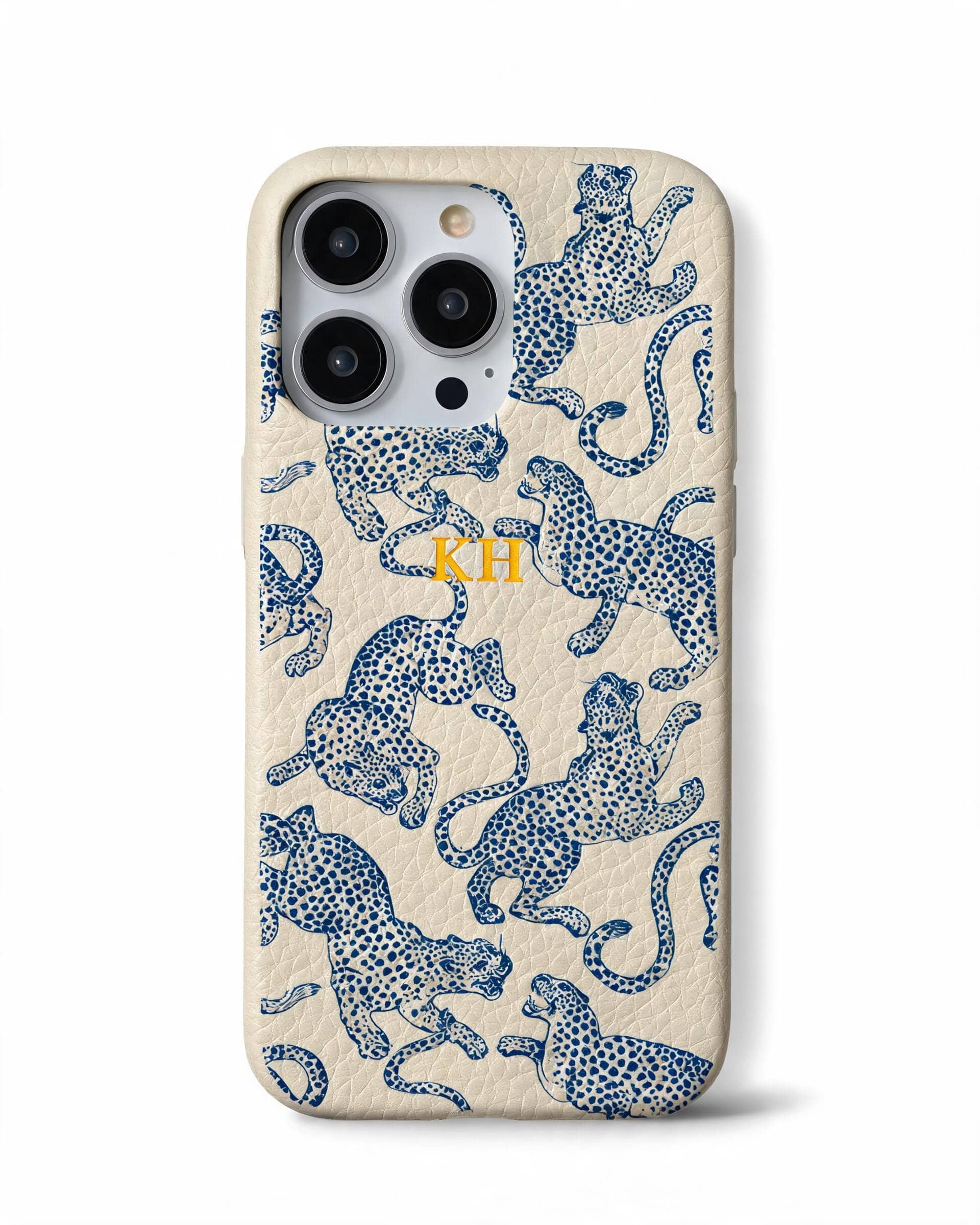 Leopard Print Pebble Grain Personalised Case