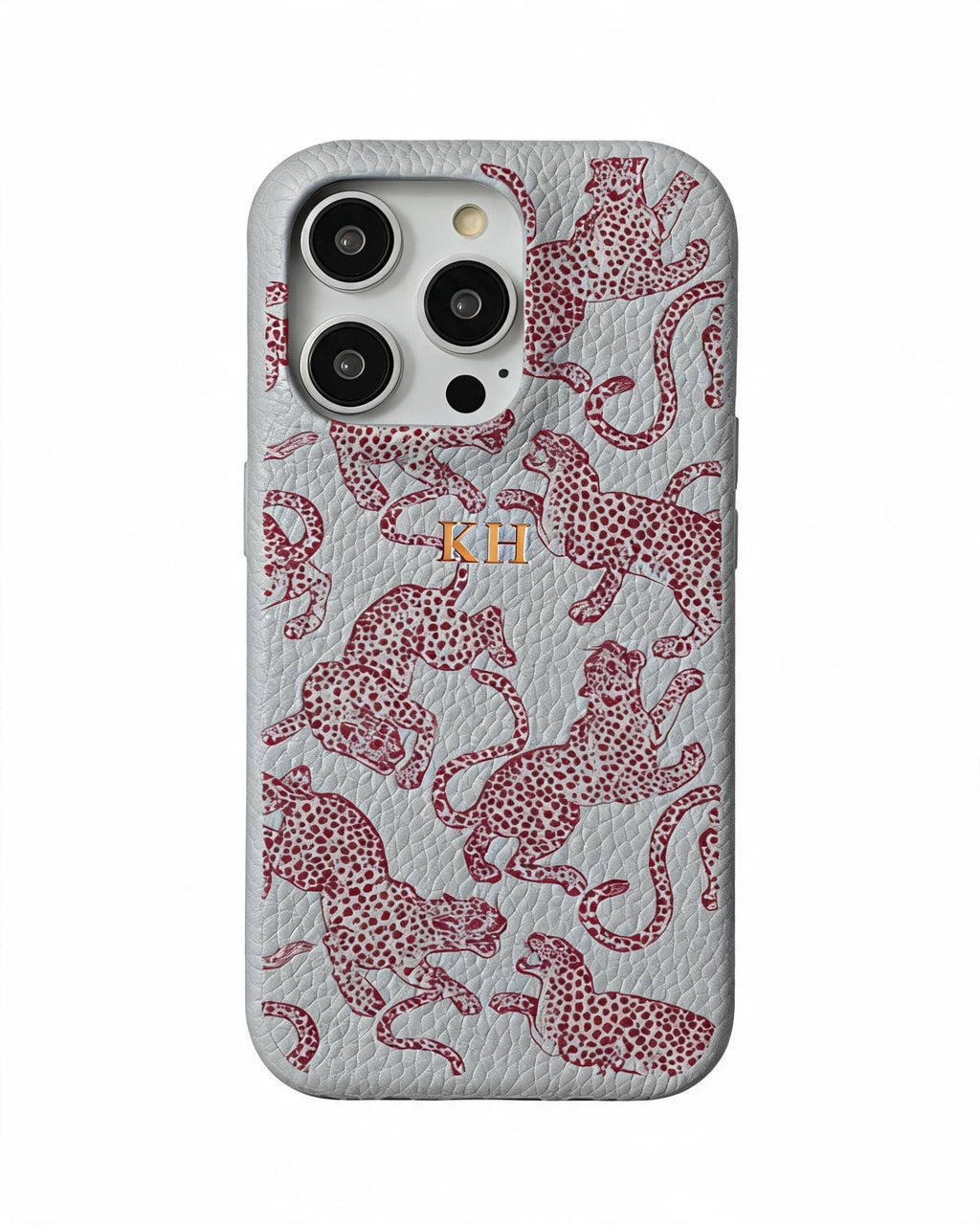Leopard Print Pebble Grain Personalised Case
