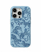 Leopard Print Pebble Grain Personalised Case