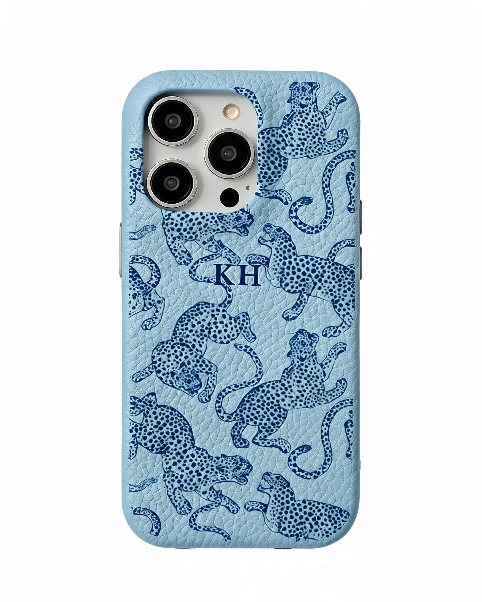 Leopard Print Pebble Grain Personalised Case