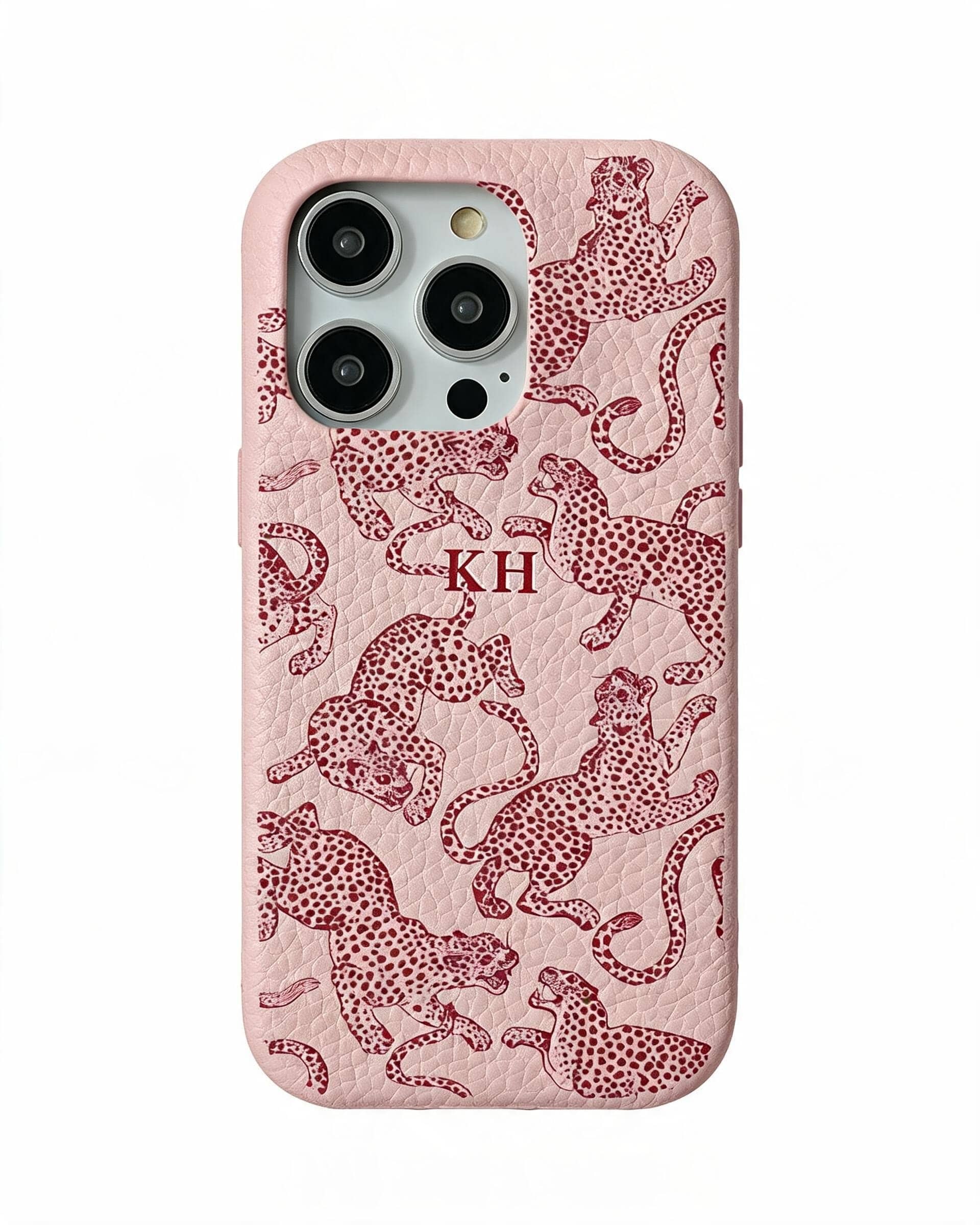 Leopard Print Pebble Grain Personalised Case