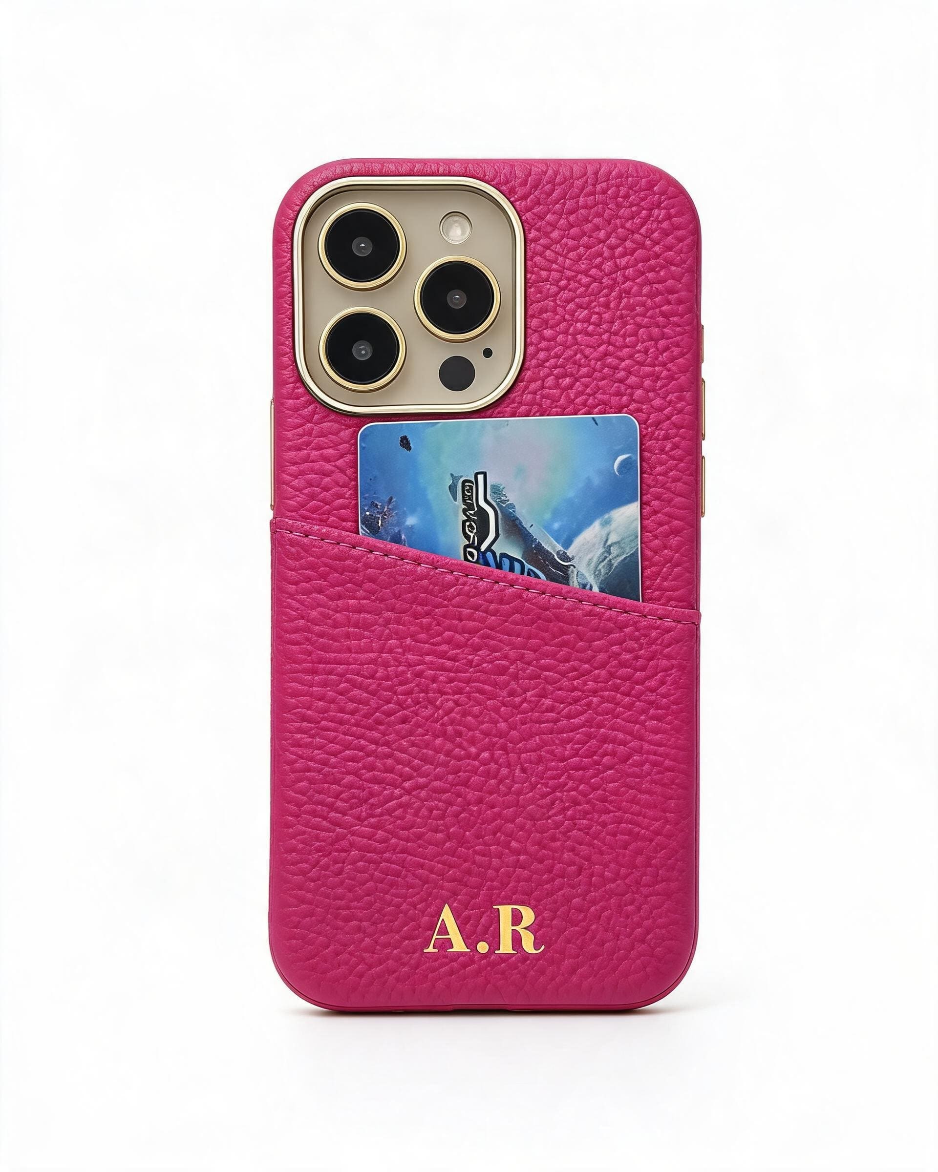 Pebble Grain Card Holder Personalised Case