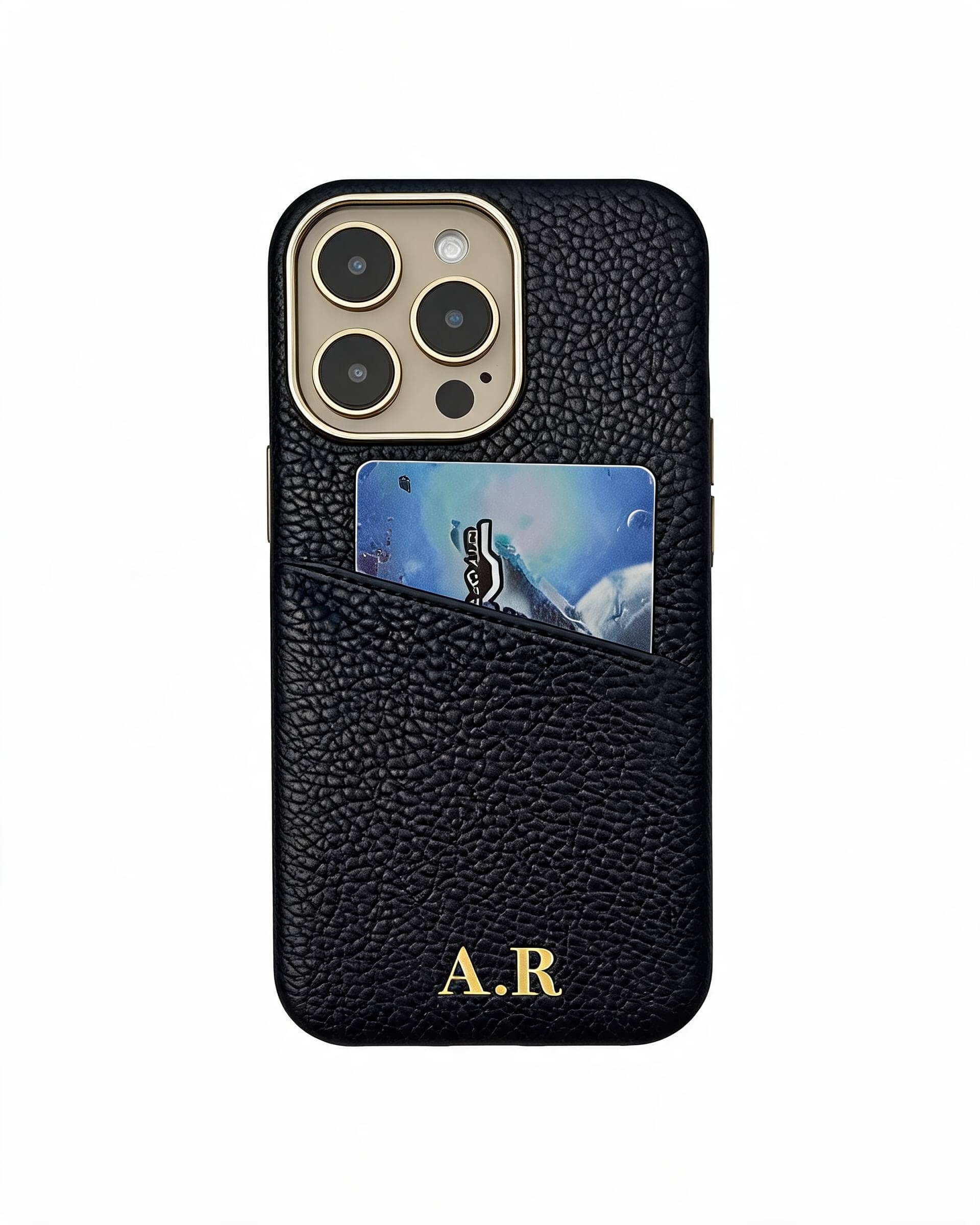 Pebble Grain Card Holder Personalised Case