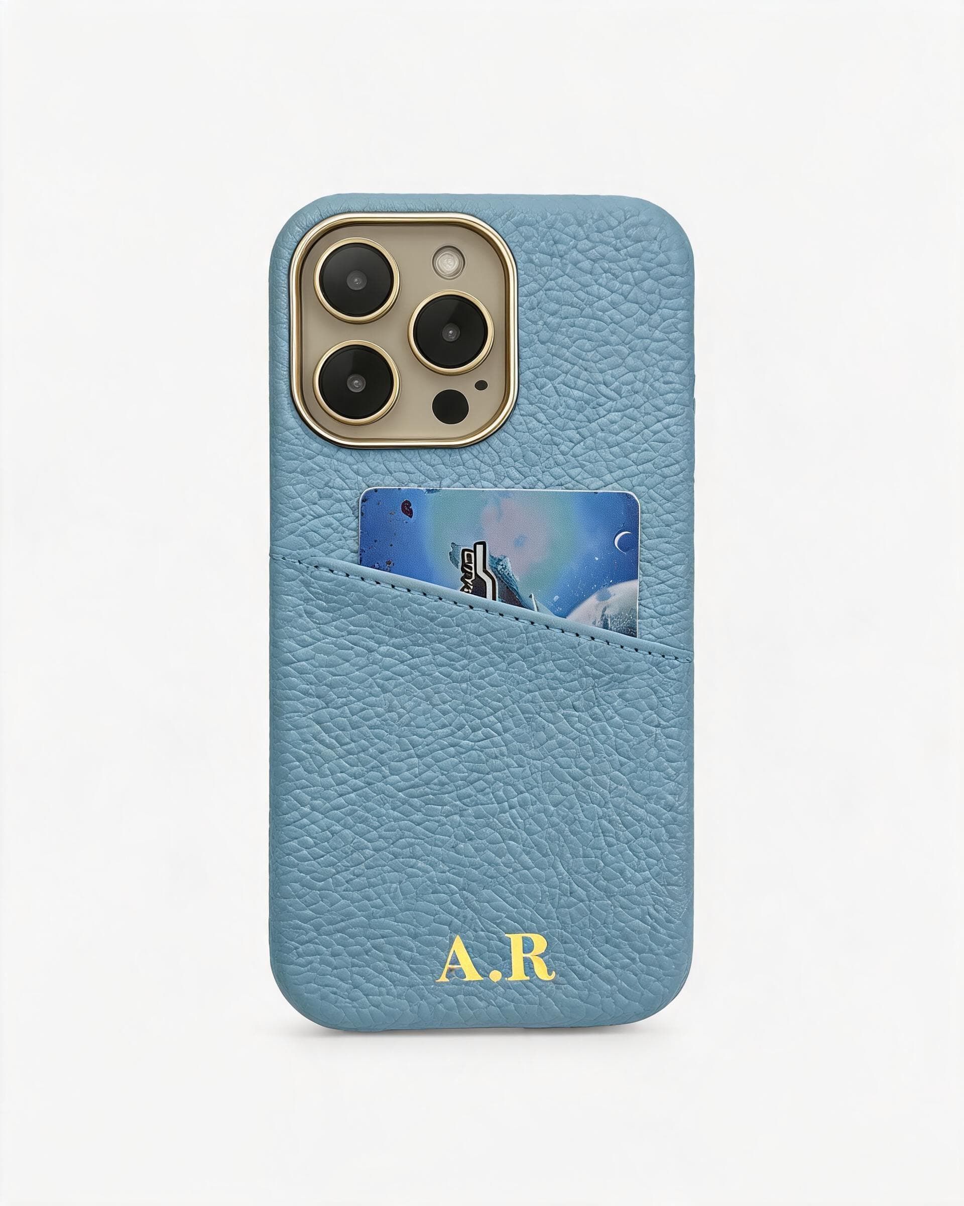 Pebble Grain Card Holder Personalised Case