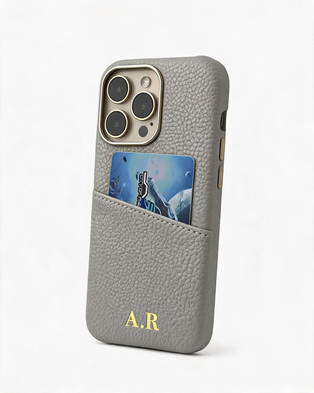 Pebble Grain Card Holder Personalised Case