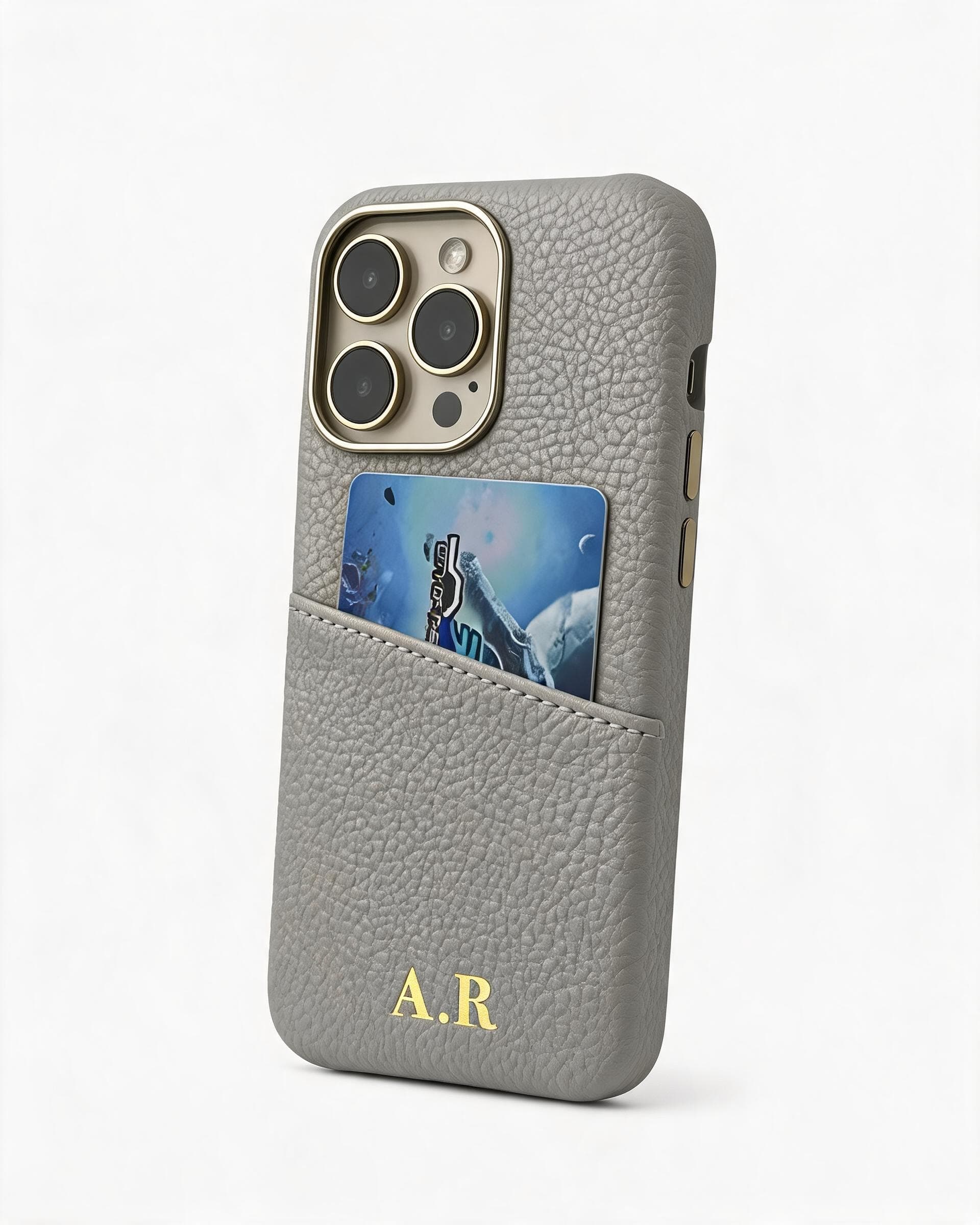Pebble Grain Card Holder Personalised Case