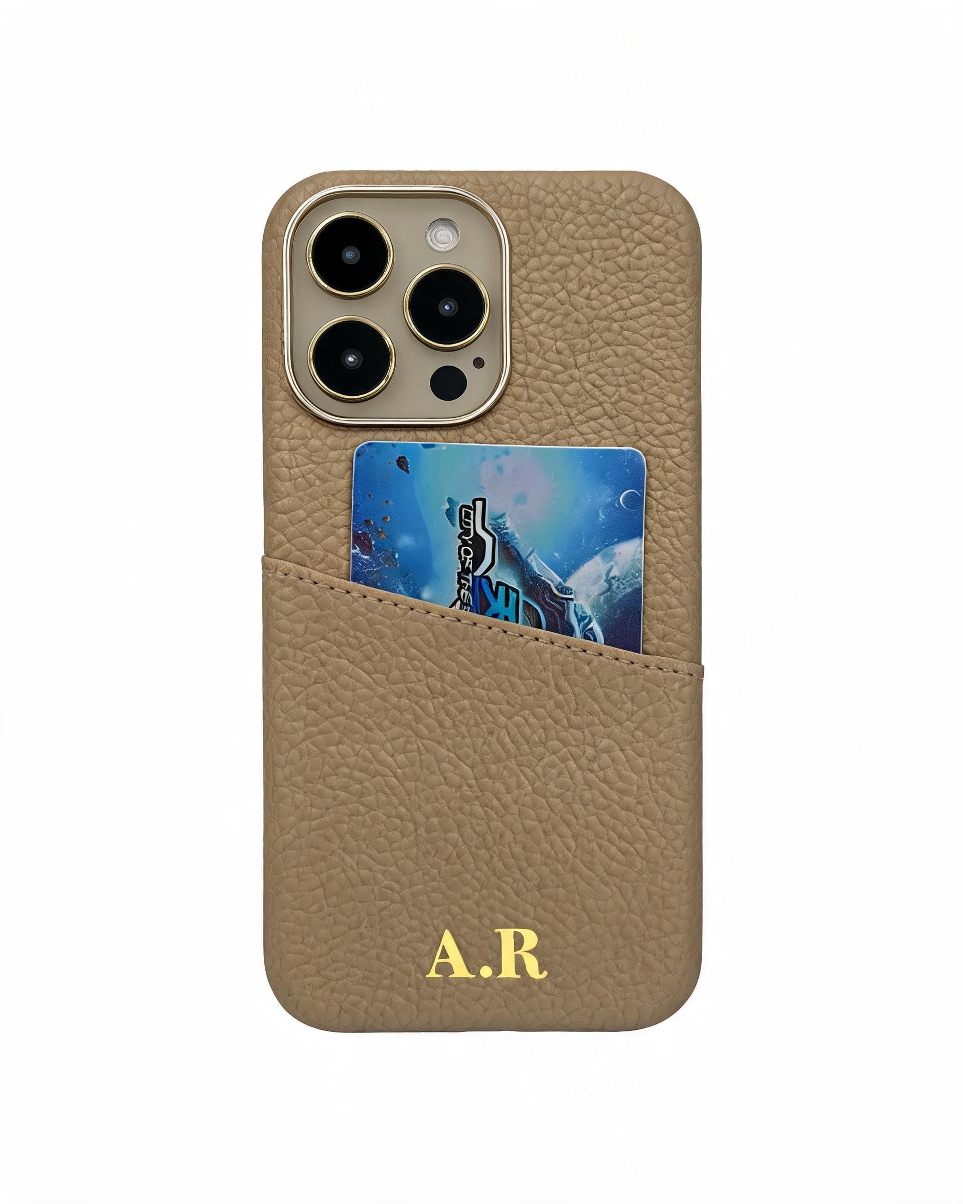 Pebble Grain Card Holder Personalised Case