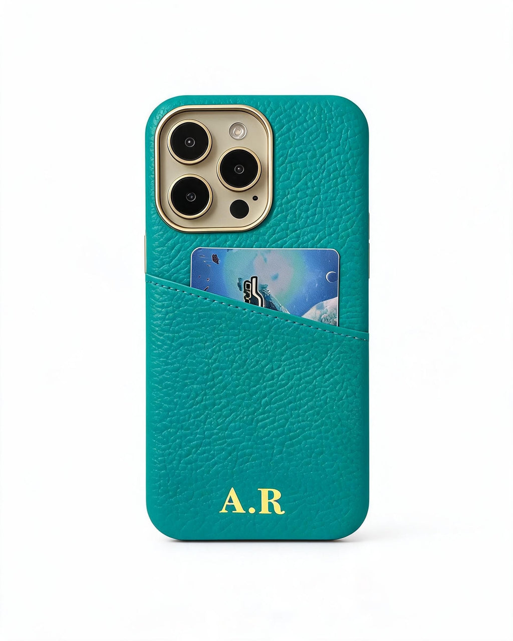 Pebble Grain Card Holder Personalised Case