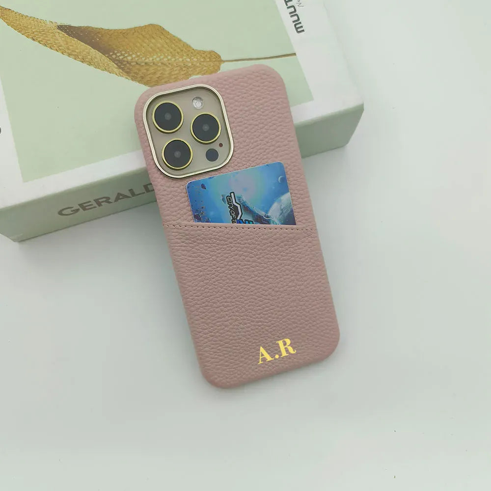 Pebble Grain Card Holder Personalised Case