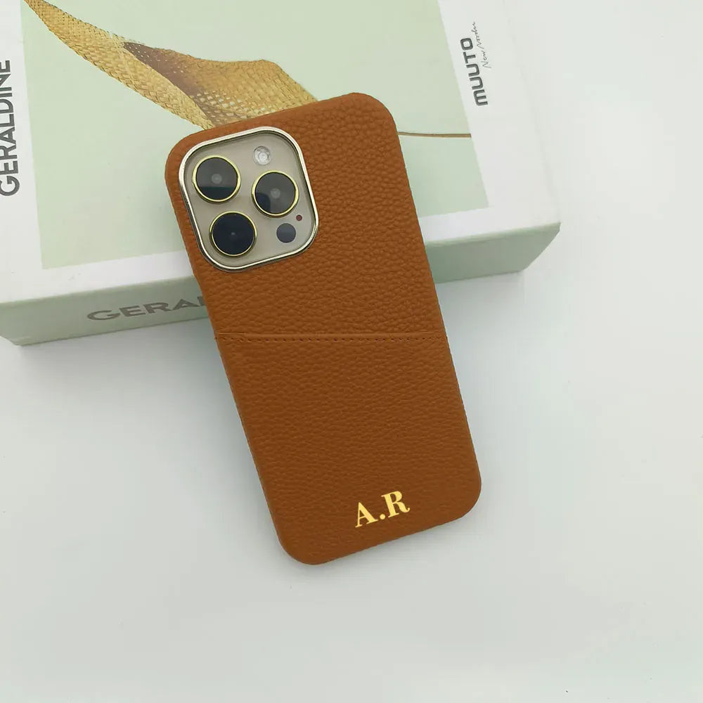 Pebble Grain Card Holder Personalised Case