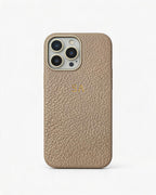 Pebble Grain Gold Trim Personalised Case