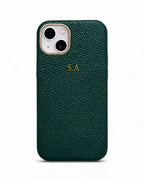 Pebble Grain Gold Trim Personalised Case
