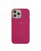 Pebble Grain Gold Trim Personalised Case