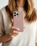 Pebble Grain Gold Trim Personalised Case
