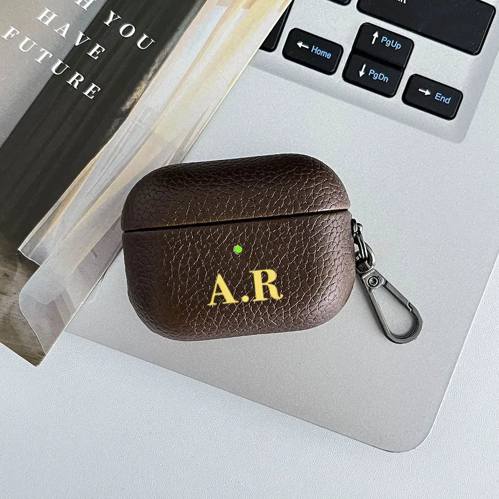 Pebble Grain Personalised AirPod Case